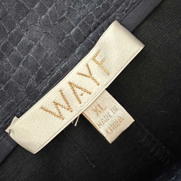 WAYF Camille Faux Leather Skirt in Navy - Picture 6 of 10